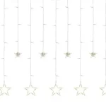 Végkiárusítás Emos LED karácsonyi fényfüggöny csillag beltéri 185x105 cm meleg fehér DCGW12