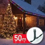 Kültéri Fényfüzér 50 m színes 1000 LED 220-240V 9W zöld kábel IP44 59771 Csak ma