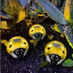 Ne maradj le Garden of Eden Szolár katicabogár sárga 14,5x12x6cm 6 melegfehér LED 11764C