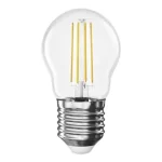 Vásárlói kedvenc Emos LED izzó filament kisgömb E27 3,4W 470lm 4000K ZF6D23