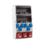 Újdonság TP Electric ipari doboz szerelt 2x 5P 16A + 5P 32A + 6x 2P+F 2x13 modul ablak 300x540 3321-600-5271