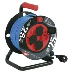 Vásárlói kedvenc Emos Weatherproof kábeltekercs kábeldob 25m 4 aljzat kék szilikon AT-N05V3V3-F 230V 1,5 mm2 P08625W