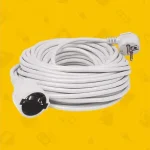 Biztonságos fizetés Home by Somogyi 30m fűnyíró lengő hosszabbító fehér színű 2300W H05VV-F 3G 1,5 mm2 IP20 NV 2-30/WH/1,5