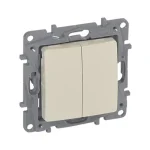 Legrand Niloé 106+6 kettős váltókapcsoló körömmel bézs 764602 Vásárlói kedvenc