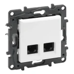 Outlet Legrand Niloé Step 2xRJ45 Cat.6A STP csatlakozóaljzat fehér 863170