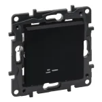 Legrand Niloé Step 101 egypólusú kapcsoló jelzőfénnyel (rugós) fekete 10AX 863511 Vásárlói kedvenc
