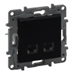 Legrand Niloé Step 2xRJ45 Cat.6 FTP csatlakozóaljzat fekete 863562 Csak ma