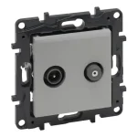 Bestseller Legrand Niloé Step TV-SAT csillagpontos csatlakozóaljzat 1,5 dB alumínium 863383