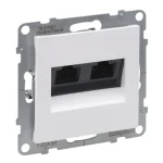 Legrand Suno fehér 2xRJ45 UTP Cat.5E csatlakozóaljzat, keret nélkül 721151 Ne maradj le