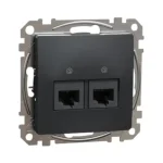 Árengedmény Schneider Sedna Design 2xRJ45 Cat6 UTP aljzat antracit SDD114462