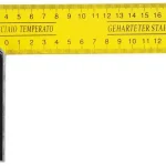Prémium Ács derékszög 200mm STR-PRO 222624- YPS-709 Sárga-hajlékony Acél Hobby