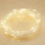LED dekorációs lánc 2m, 20LED, 2xAA, meleg fehér, funkció nélkül, ezüst színű [X0120111] Korlátozott ajánlat