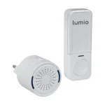 LUMIO KINETIC VEZETÉK NÉLKÜLI AJTÓCSENGŐ, AKKUMULÁTOR MENTES, SOCKET-IN, 120M, FEHÉR [DB002W] Korlátozott ajánlat