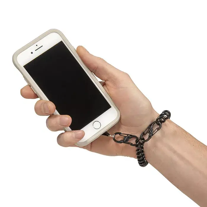 HPAT-01-R7 Karabineres telefontartó, fekete Kihagyhatatlan ajánlat