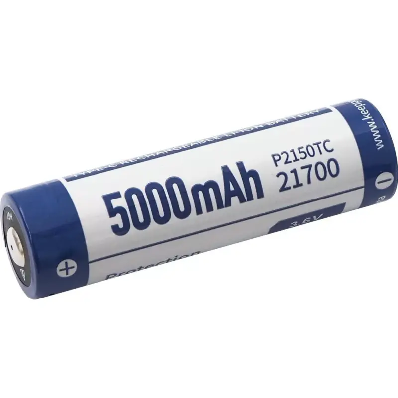 Prémium KeepPower 21700 3,7V 5000mAh védett Li-ion akkumulátor USB C-type