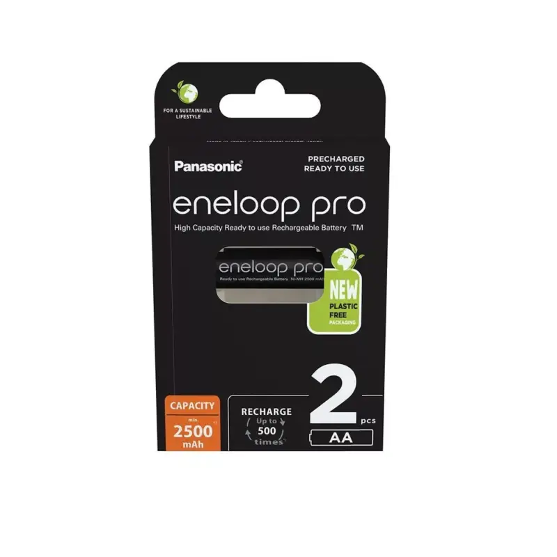 Szezonális akció eneloop pro BK-3HCDE/2BE AA/ceruza 2500mAh Ni-MH akkumulátor 2db/csomag